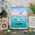 "Peace Begins With A Smile" Dove Sea Glass Framed Art - Retro White - 8" X 6" - image 10