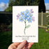 Forget Me Not Blue Floral Sea Glass Framed Art - Seaglass Card - 8" X 6" - image 1