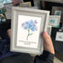 Forget Me Not Blue Floral Sea Glass Framed Art - image 5