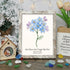 Forget Me Not Blue Floral Sea Glass Framed Art - Retro White - 8" X 6" - image 10