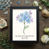 Forget Me Not Blue Floral Sea Glass Framed Art - Black - 8" X 6" - image 8