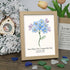 Forget Me Not Blue Floral Sea Glass Framed Art - Oak - 8" X 6" - image 6