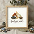 Motivational Range Rustic Mountain Sea Glass Framed Art - Oak - 8" X 8" - image 5