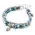 Boho Sea Charm Double Strand Turquoise Beaded Anklet - image 5