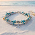 Boho Sea Charm Double Strand Turquoise Beaded Anklet - Anchor - image 10