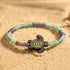 Sea Turtle Boho Beach Jewelry Beaded Anklet - Crafted from Recycled Glass to Save Marine Animals - image 5
