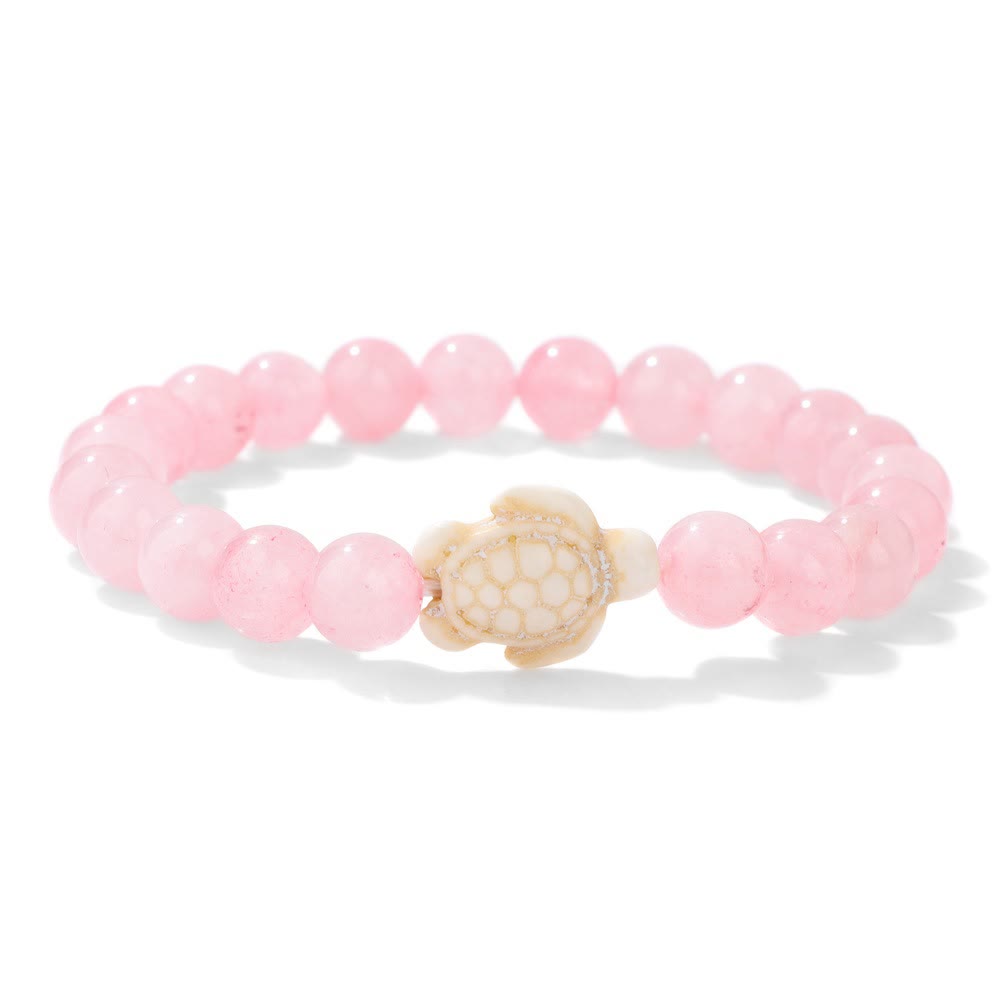 Ocean Agate Sea Turtle Beaded Stretch Bracelet - Recycled Sea Glass Beads Supporting Ocean Cleanup - image 23