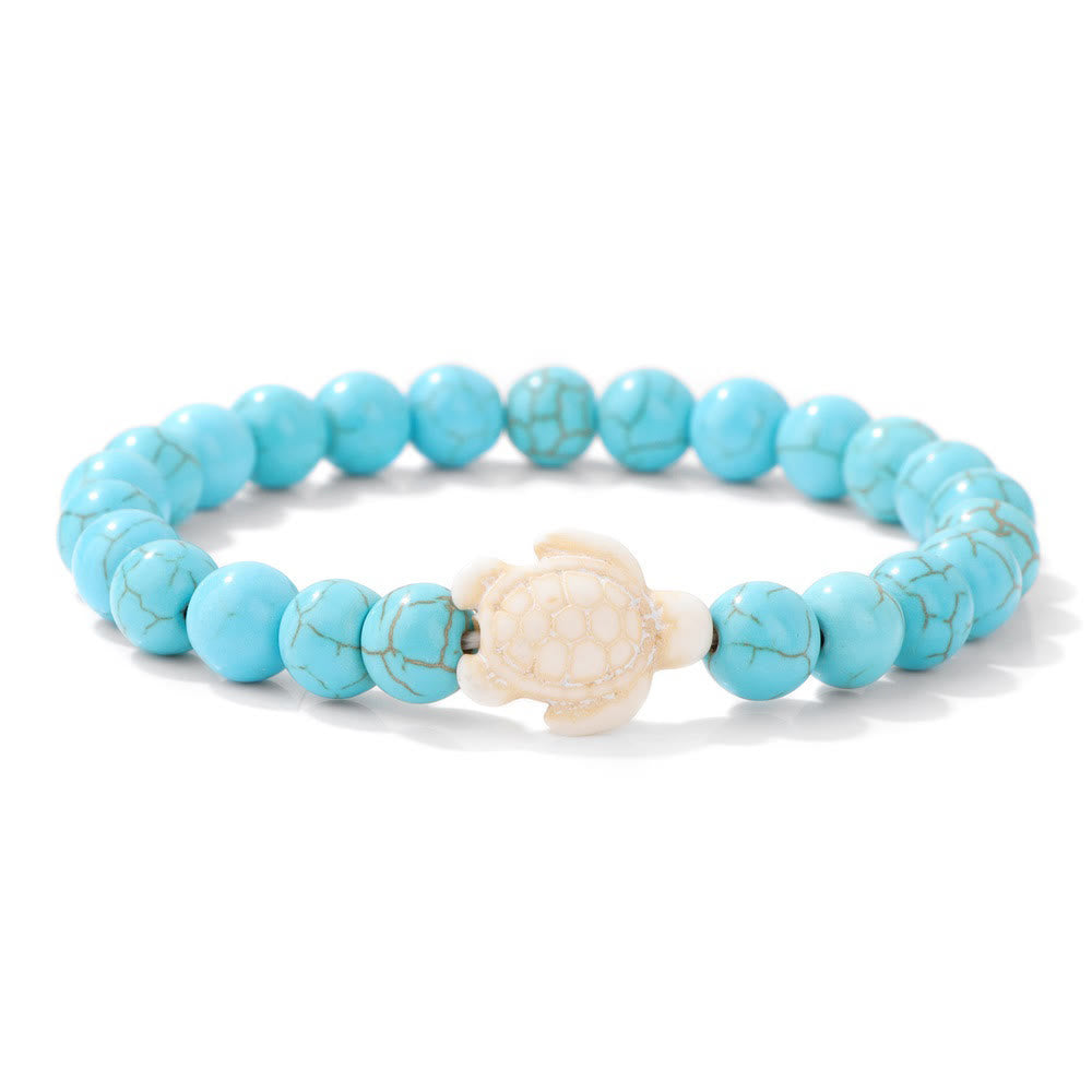 FREE Today: Ocean Agate Sea Turtle Beaded Stretch Bracelet - Recycled Sea Glass Beads Supporting Ocean Cleanup - image 5