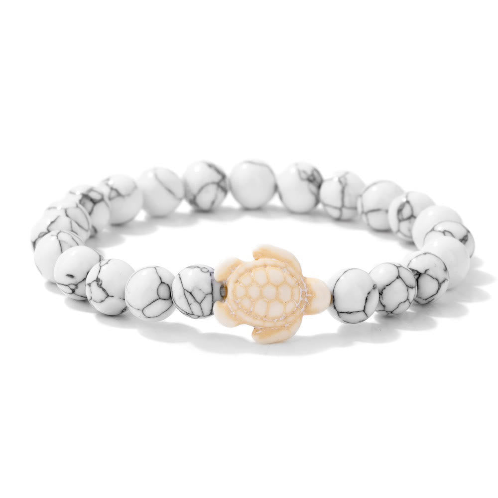 Ocean Agate Sea Turtle Beaded Stretch Bracelet - Recycled Sea Glass Beads Supporting Ocean Cleanup - image 13
