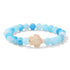Ocean Agate Sea Turtle Beaded Stretch Bracelet - Recycled Sea Glass Beads Supporting Ocean Cleanup - image 9