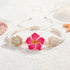 Hand-Woven Plumeria & Sea Turtle Rope Bracelet- Recycled Ocean Jewelry That Restores Marine Habitats - Pink - 6.3"-13.4"/16-34cm - image 7
