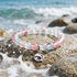 Save the Dolphins Recycled Glass Bracelet – Dolphin Pendant With 8mm Frosted Gold-Speckled Glass Beads - image 5