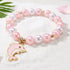Cute Enamel Ocean Charm Stretch Bracelet - Pink Dolphin - image 16