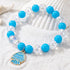 Cute Enamel Ocean Charm Stretch Bracelet - Blue Jellyfish - image 0