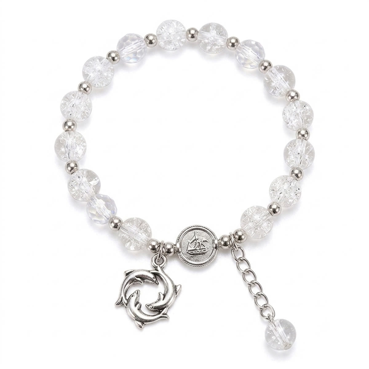 Nautical Charm Coloured Glaze Beaded Stretch Bracelet - image 15