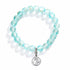 Save Marine Animals Seahorse Pendant Bracelet – Recycled 8mm Frosted Gold-Speckled Glass Beads - image 12