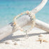 Save Marine Animals Seahorse Pendant Bracelet – Recycled 8mm Frosted Gold-Speckled Glass Beads - image 5