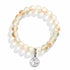 Save Marine Animals Seahorse Pendant Bracelet – Recycled 8mm Frosted Gold-Speckled Glass Beads - image 6