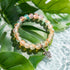 Supporting Ocean Cleanup Turtle Haven Reborn Bracelet – Recycled 8mm Frosted Gold-Speckled Glass Beads - Orange Blue - Approx. 6.93"/17.6cm - image 8