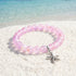 Protect Marine Life Starfish Savior Reborn Bracelet – Recycled 8mm Frosted Gold-Speckled Glass Beads - Light Purple - Approx. 6.93"/17.6cm - image 14