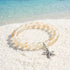 Protect Marine Life Starfish Savior Reborn Bracelet – Recycled 8mm Frosted Gold-Speckled Glass Beads - Orange Blue - Approx. 6.93"/17.6cm - image 10