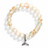 Supporting Ocean Cleanup Whale Tail Rescue Bracelet – Recycled 8mm Frosted Gold-Speckled Glass Beads - image 7