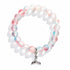 Supporting Ocean Cleanup Whale Tail Rescue Bracelet – Recycled 8mm Frosted Gold-Speckled Glass Beads - image 13
