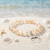 Protect Dolphins & Marine Life Rescue Bracelet – Recycled 8mm Frosted Gold-Speckled Glass Beads - Orange Blue - Approx. 6.93"/17.6cm - image 10