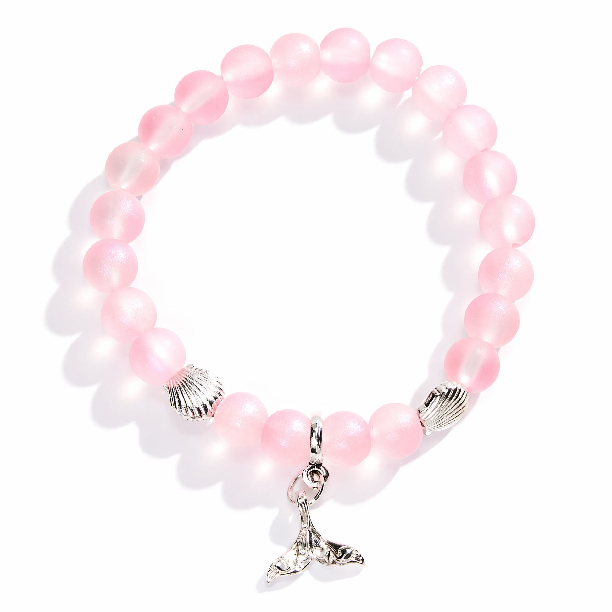Shell & Whale Tail Save Sea Animals Bracelet – Recycled 8mm Frosted Glass Beads Supporting Ocean Cleanup  - image 12