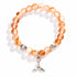 Whale Tail Guardian Bracelet – Recycled 8mm Frosted Gold-Speckled Glass Beads to Save Marine Life - image 6