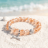 Whale Tail Guardian Bracelet – Recycled 8mm Frosted Gold-Speckled Glass Beads to Save Marine Life - image 5