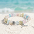 Save The Whales Recycled Glass Beads Bracelet – Whale Tail Charm With 8mm Glass Beads For Ocean Lovers - image 3