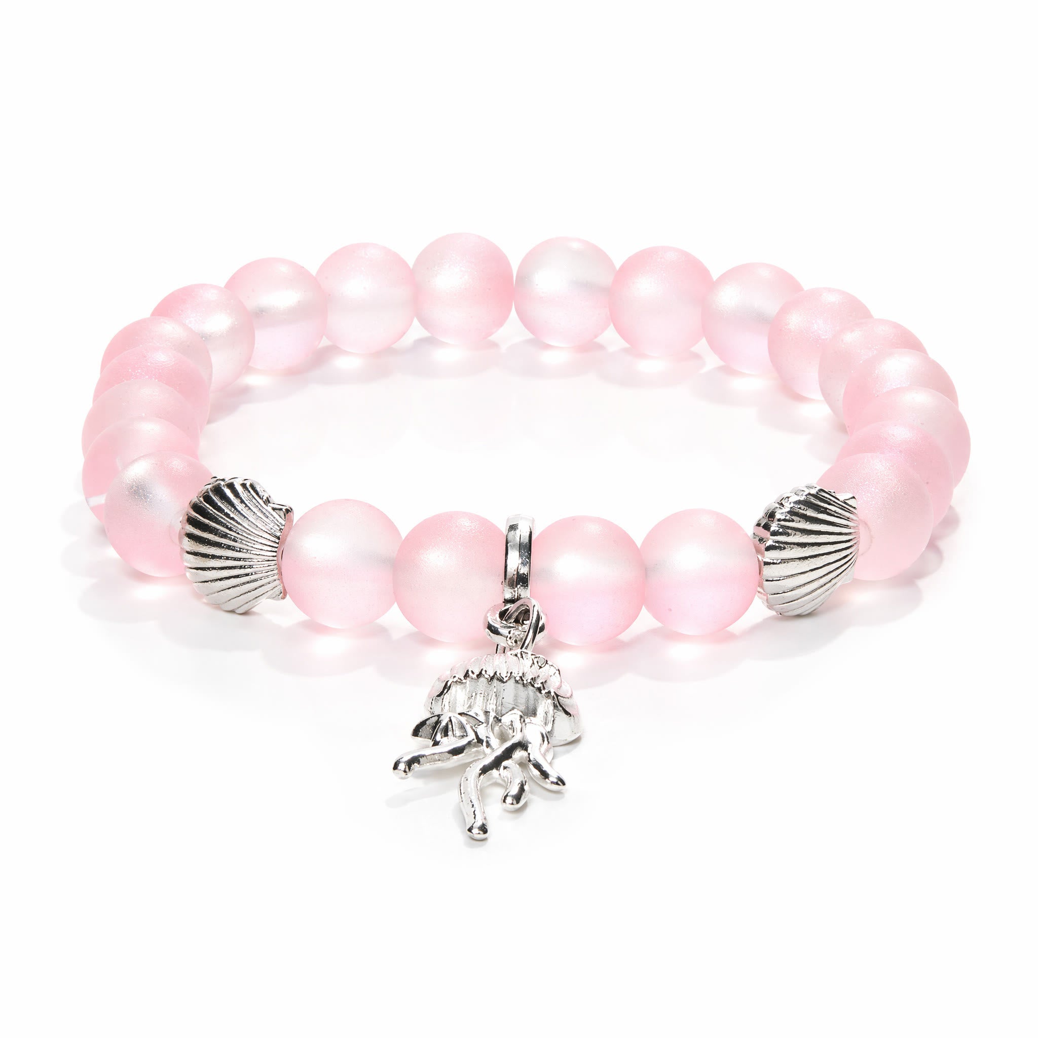 Save The Jellyfish Conservation Bracelet – Recycled 8mm Frosted Glass Beads From Ocean Waste - image 0