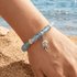 Save The Jellyfish Conservation Bracelet – Recycled 8mm Frosted Glass Beads From Ocean Waste - image 7