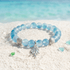 Save The Jellyfish Conservation Bracelet – Recycled 8mm Frosted Glass Beads From Ocean Waste - image 8