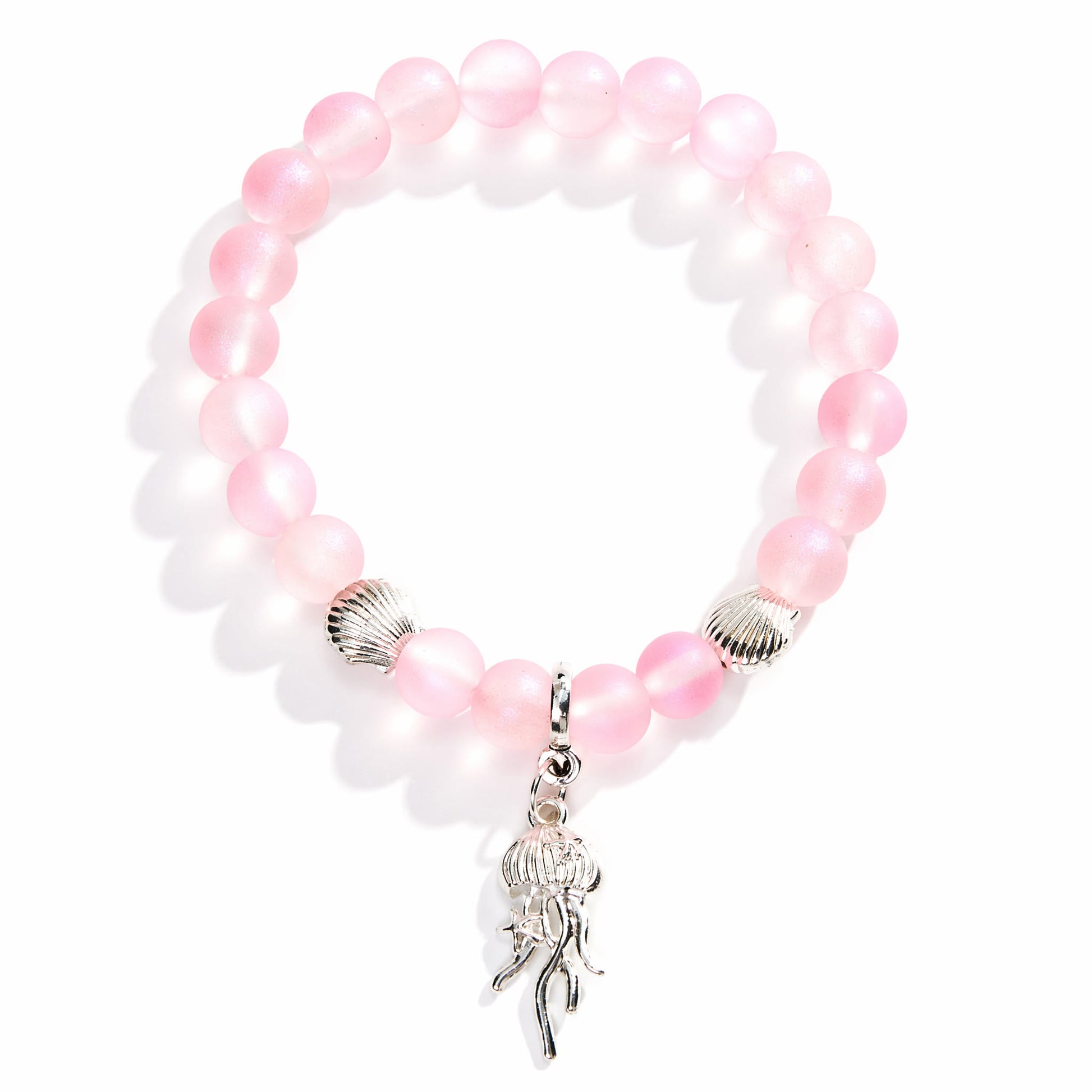 Save The Jellyfish Conservation Bracelet – Recycled 8mm Frosted Glass Beads From Ocean Waste - image 5