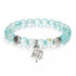 Ocean Cleanup Protect Marine Life Jellyfish Bracelet – Recycled 8mm Frosted Gold-Speckled Glass Beads - image 0