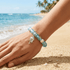 Ocean Cleanup Protect Marine Life Jellyfish Bracelet – Recycled 8mm Frosted Gold-Speckled Glass Beads - image 1