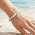 Ocean Cleanup Protect Marine Life Jellyfish Bracelet – Recycled 8mm Frosted Gold-Speckled Glass Beads - image 12