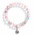 Seashell Charm Bracelet For Marine Conservation - Recycled 8mm Frosted Gold-speckled Glass Beads - image 18