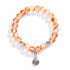 Seashell Charm Bracelet For Marine Conservation - Recycled 8mm Frosted Gold-speckled Glass Beads - image 11