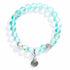 Seashell Charm Bracelet For Marine Conservation - Recycled 8mm Frosted Gold-speckled Glass Beads - image 15