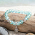 Seashell Charm Bracelet For Marine Conservation - Recycled 8mm Frosted Gold-speckled Glass Beads - image 14