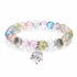 Rainbow Guardians of The Jellyfish Bracelet – Recycled 8mm Glass Beads To Save The Ocean - image 0