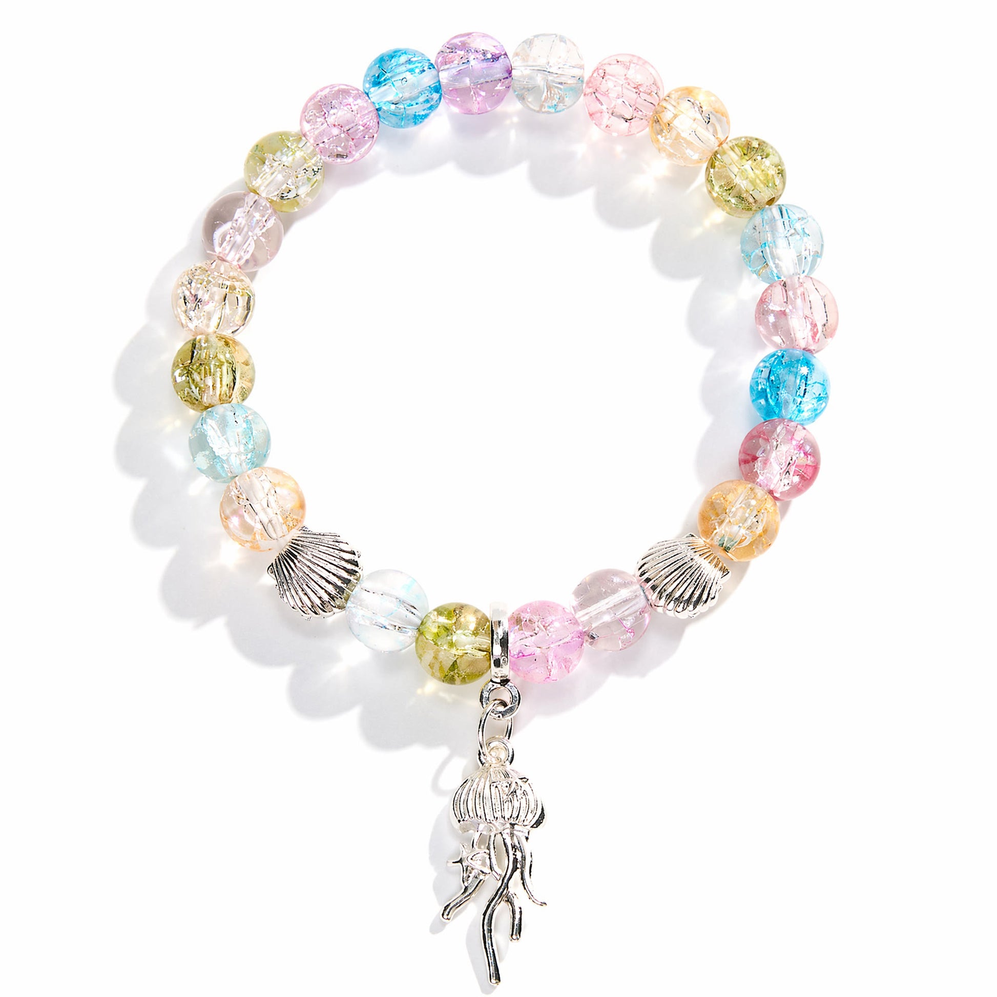 Rainbow Guardians of The Jellyfish Bracelet – Recycled 8mm Glass Beads To Save The Ocean - image 7