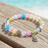 Rainbow Seashell Bracelet - Recycled 8mm Glass Beads | Ocean Cleanup Bracelet for Marine Conservation - image 5