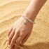 Rainbow Seashell Bracelet - Recycled 8mm Glass Beads | Ocean Cleanup Bracelet for Marine Conservation - image 1