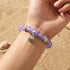 Marine Animal Protection Seashell Charm Bracelet – Recycled 8mm Glass Beads Made From Ocean Waste - image 1