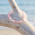 Marine Animal Protection Seashell Charm Bracelet – Recycled 8mm Glass Beads Made From Ocean Waste - Pink - Approx. 6.93"/17.6cm - image 10