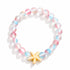 Support Clean Ocean Project Starfish Bracelet - Recycled 8mm Frosted Gold-Speckled Glass Beads - image 11